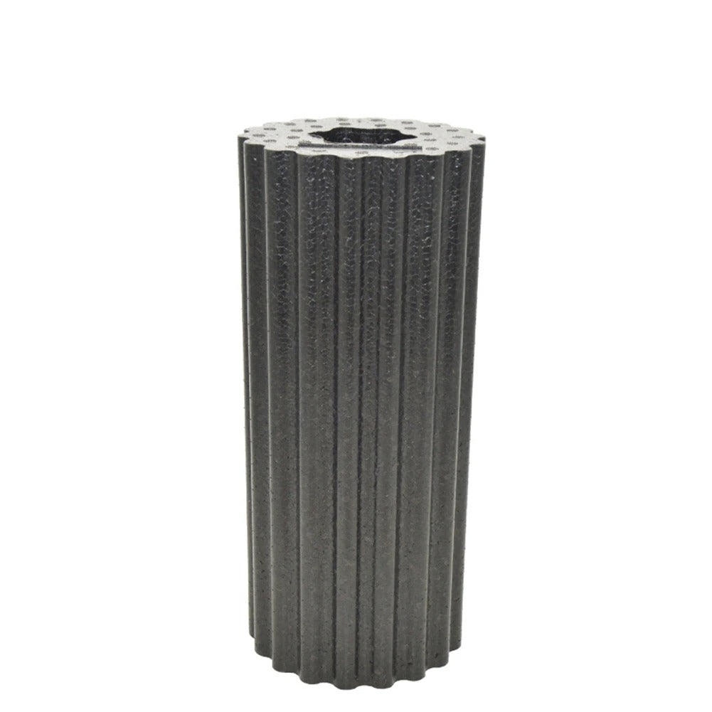 Premium EPP Foam Roller for Muscle Relaxation, Yoga Column, High Hardness, Hollow Shaft, Lean Leg Fitness, Plum Shaped Design, Smooth Surface, Black & Red, 30x15x15cm - StrengthXPhysiotherapy
