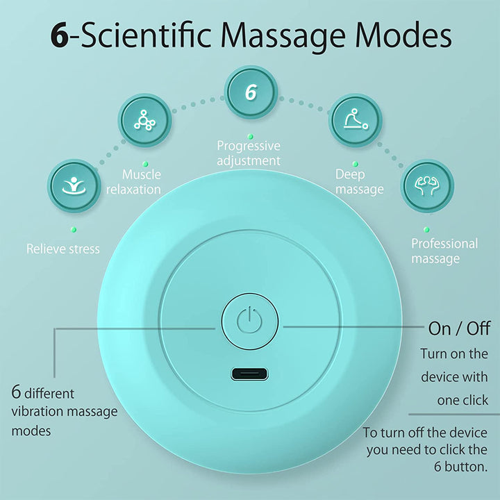 Premium Electric Handheld Massager - 6 Powerful Modes, Portable Mini Back Massager for Muscle Relief, Shoulder & Leg Tension,