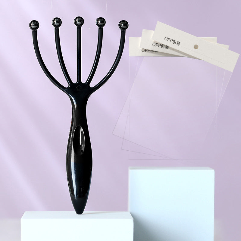 Premium Nine-Claw Head Massager - 360° Rotating Massage Beads, Handheld Steel Ball Design for Scalp & Neck Relaxation, Stress