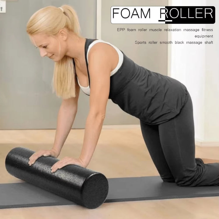 Premium High-Density Foam Roller for Back Stretching, Yoga, Pilates & Muscle Recovery, Firm Full-Body Athletic Massage Tool for Post-Workout Flexibility, Deep Tissue Therapy, 36x6 inch - StrengthXPhysiotherapy
