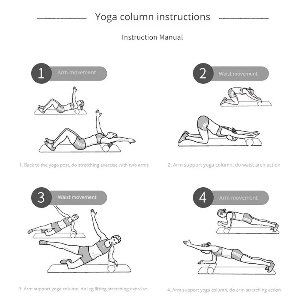 Premium High-Density Foam Roller for Back Stretching, Yoga, Pilates & Muscle Recovery, Firm Full-Body Athletic Massage Tool for Post-Workout Flexibility, Deep Tissue Therapy, 36x6 inch - StrengthXPhysiotherapy