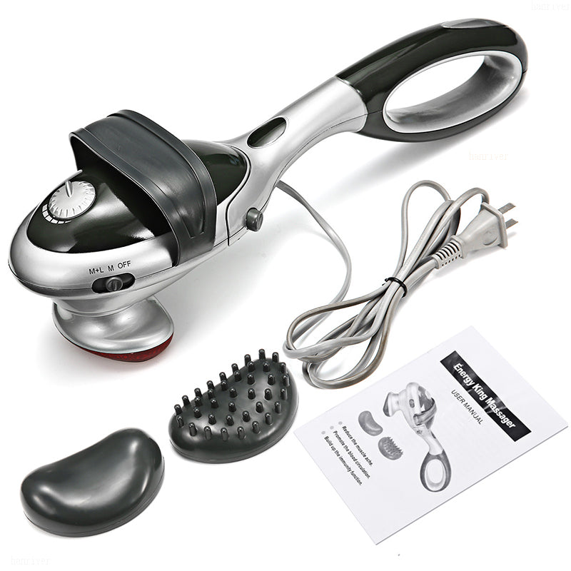 Premium Infrared Electric Handheld Massager with Heat - Full Body Percussion Massage Stick for Neck, Back, and Waist Relief, 