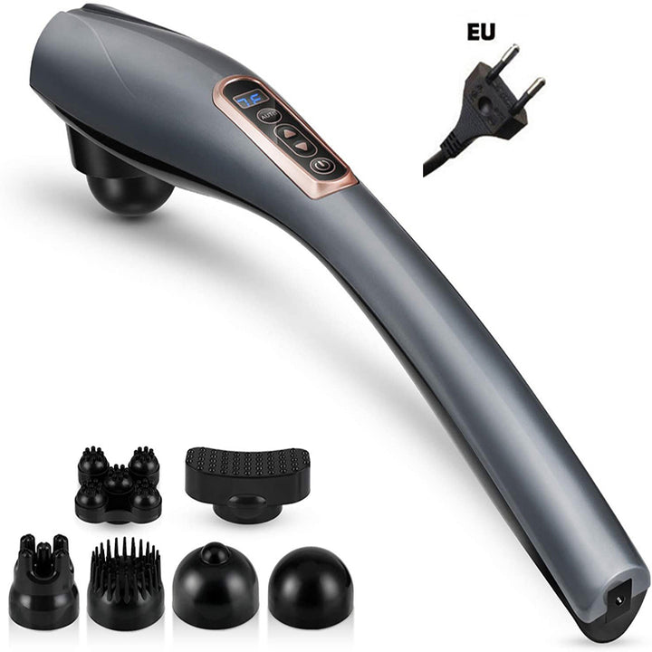 Premium Infrared Electric Handheld Massager with Heat - Full Body Percussion Massage Stick for Neck, Back, and Waist Relief, 