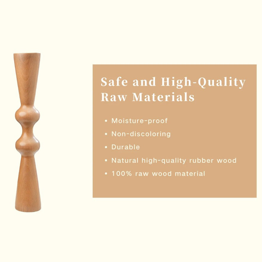 Premium Wood Back Roller for Muscle Recovery, Spine Alignment & Pain Relief, Manual Back Massager, Deep Tissue Roller for Back, Waist, Neck, Shoulders, and Calves, High-Quality Rubber Wood - StrengthXPhysiotherapy