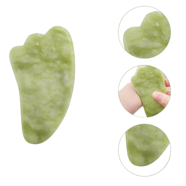 Premium Natural Jade Gua Sha Scraper Board for Face Massage, Acupoint Meridian Relaxation, Skin Lifting and Eye Care SPA Tool