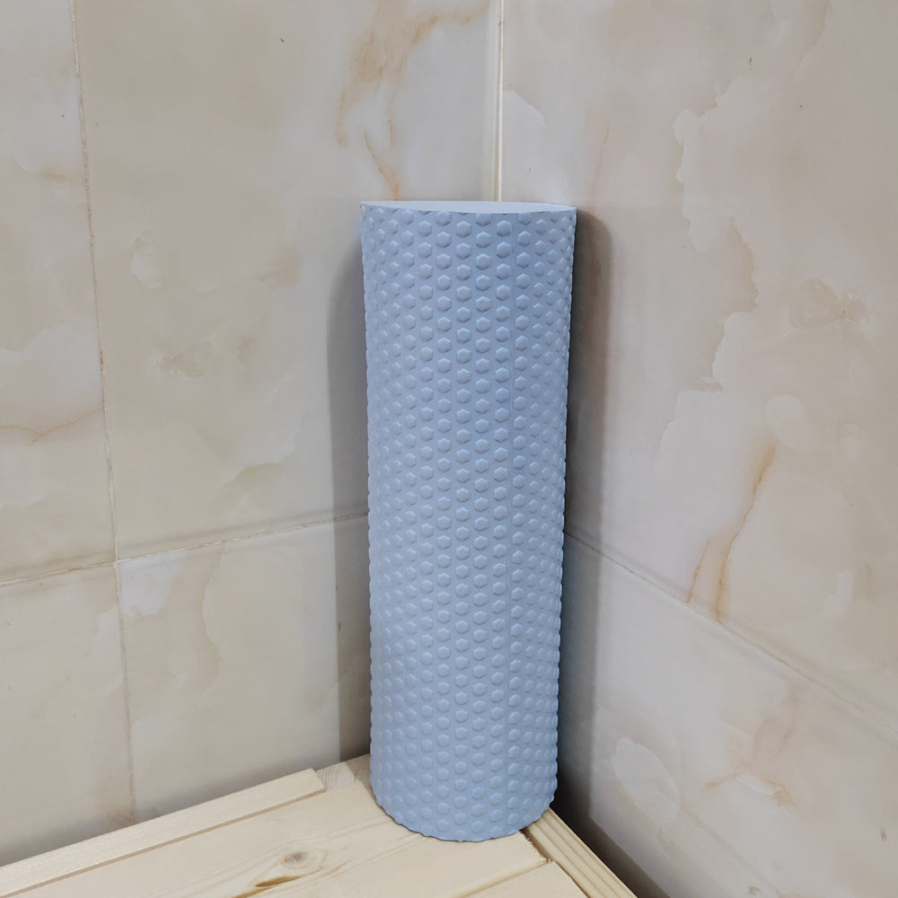 Premium EVA Foam Yoga Roller for Pilates & Home Workouts, 9.5cm Diameter, 29.7cm Length, Enhanced Hexagonal Design for Effective Muscle Recovery and Flexibility - StrengthXPhysiotherapy