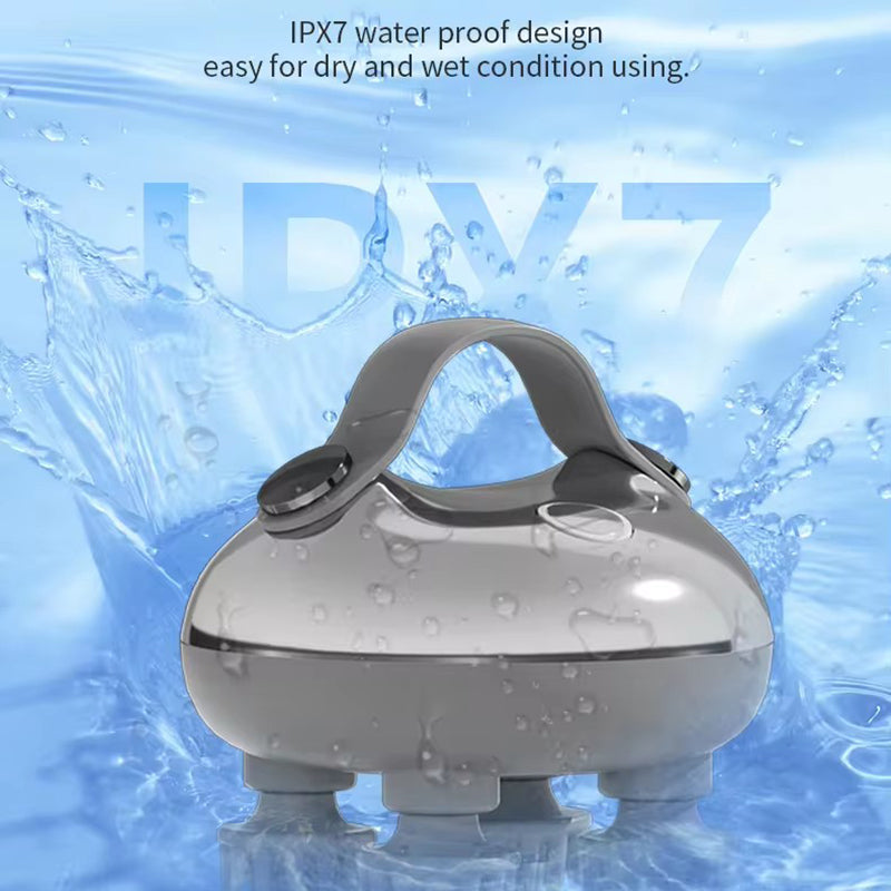 Premium Rechargeable Electric Scalp Massager for Hair Growth, Stress Relief & Headache Relief – Waterproof Handheld Massager