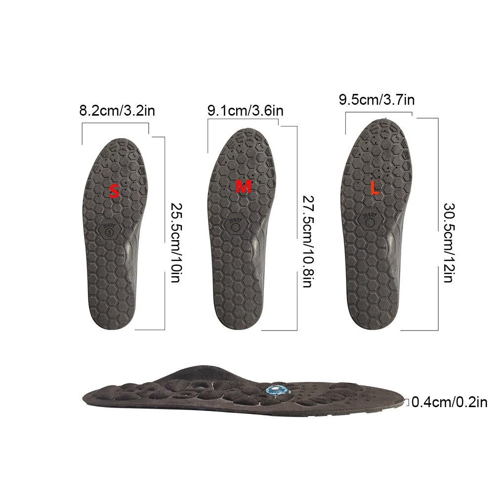 Premium Magnetic Therapy Insoles for Weight Loss and Arch Support - Comfortable Acupressure Shoe Pads for Men & Women, 