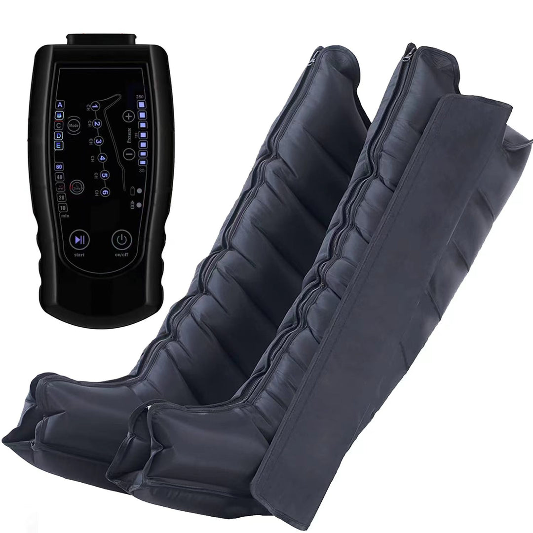 Premium Pressotherapy Air Compression Boots for Legs – 6 Chamber Massager for Muscle Recovery, Improved Circulation, 
