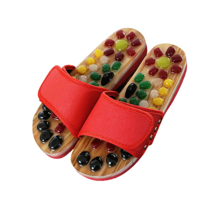 Premium Reflexology Foot Massager Sandals - Adjustable Acupressure Slippers for Stress Relief and Comfort - Non-Slip EVA