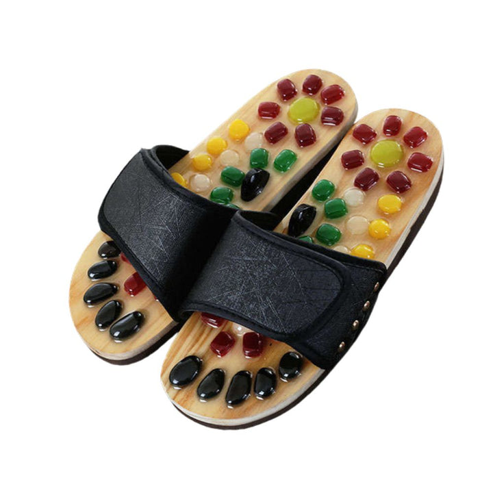 Premium Reflexology Foot Massager Sandals - Adjustable Acupressure Slippers for Stress Relief and Comfort - Non-Slip EVA