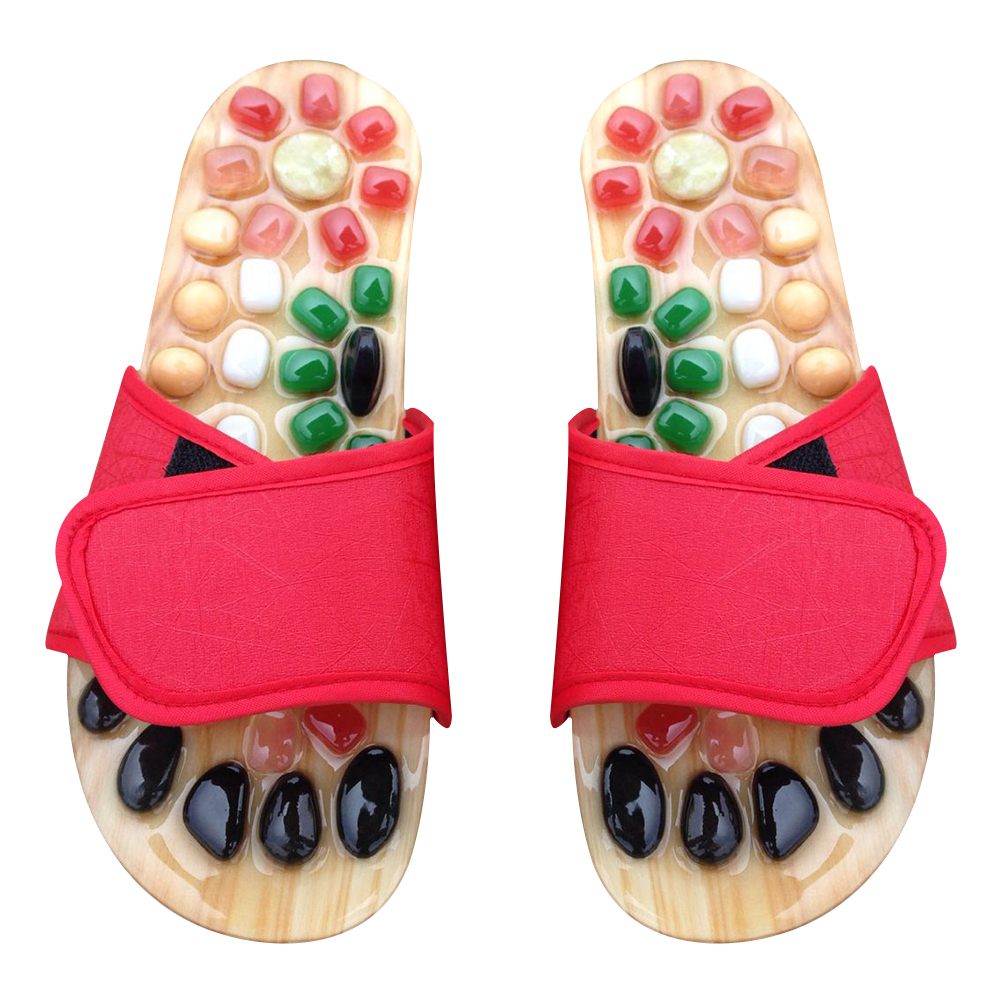 Premium Reflexology Foot Massager Sandals - Adjustable Acupressure Slippers for Stress Relief and Comfort - Non-Slip EVA