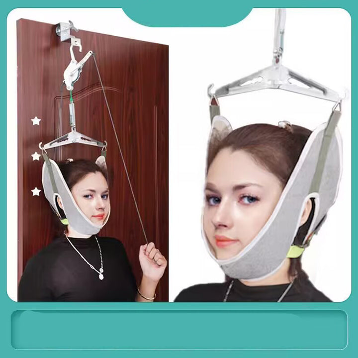 High-Quality Cervical Neck Traction Device for Home Use, Over-Door Neck Stretcher Hammock, Pain Relief & Spine Correction  