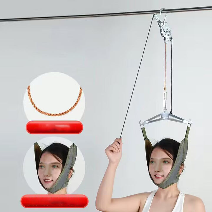High-Quality Cervical Neck Traction Device for Home Use, Over-Door Neck Stretcher Hammock, Pain Relief & Spine Correction  