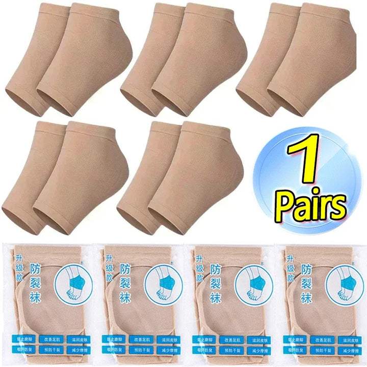 High-Quality Silicone Anti-Cracking Moisturizing Heel Socks - Relieve Heel Pain, Prevent Dry Skin Cracking, & Hydrating Spa 