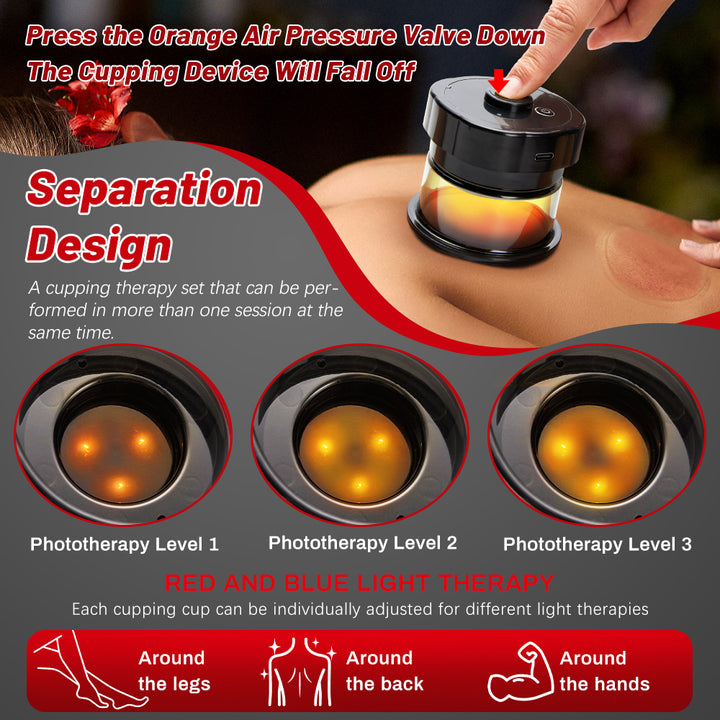 Premium 8-Cup Electric Cupping Massager – Gua Sha, Vacuum Suction, EMS, Anti-Cellulite Therapy