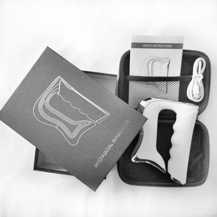 Premium Electric Fascia Massager with NMES Muscle Stimulation, Gua Sha Scraping Tool for Lymphatic Drainage & Pain Relief, 