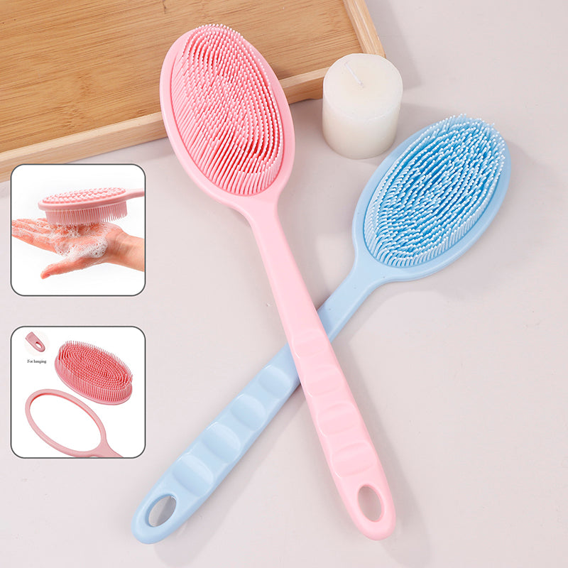 Premium Exfoliating Bath Brush with Soft Handle – Back Scrubbing & Skin Massager, Shower Sponge for Deep Clean, Gentle  