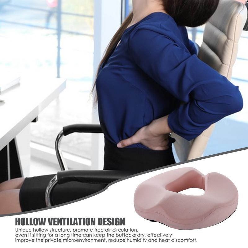 Premium Memory Foam Donut Seat Cushion – Tailbone, Hemorrhoid, Sciatica, and Bed Sore Relief for Office, Travel, or Home Use 