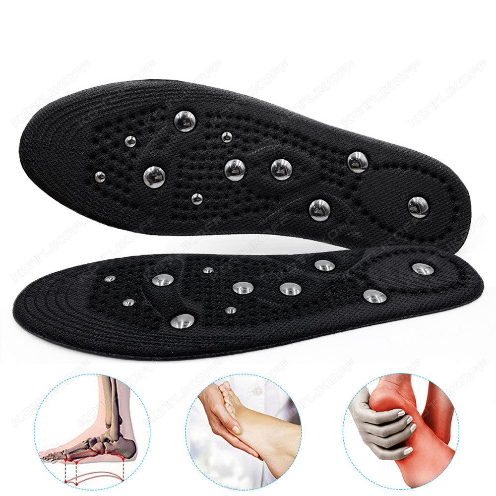 Premium Magnetic Therapy Massage Insoles for Weight Loss - Unisex Foot Acupressure Shoe Pads for Slimming, Comfortable 