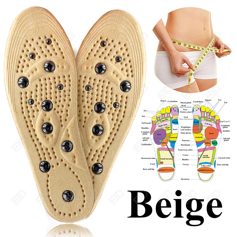 Premium Magnetic Therapy Massage Insoles for Weight Loss - Unisex Foot Acupressure Shoe Pads for Slimming, Comfortable 