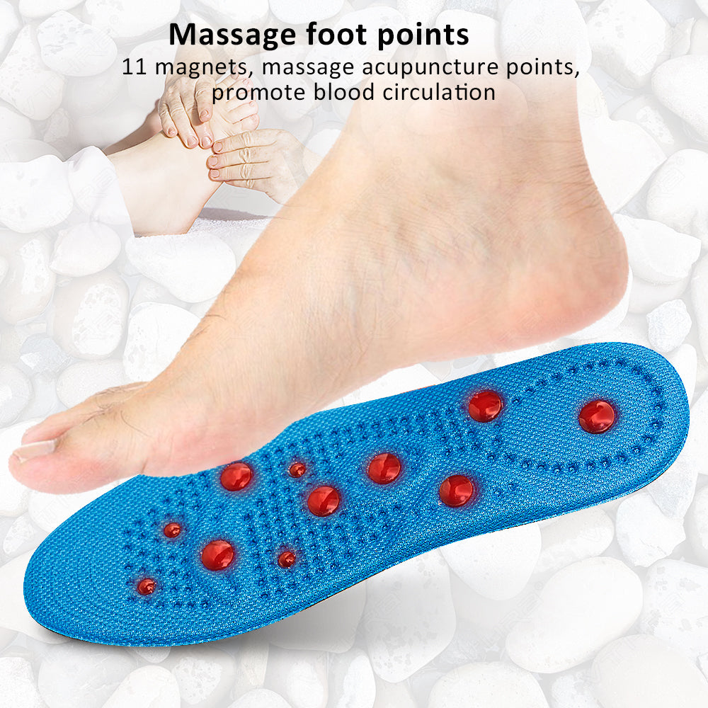 Premium Magnetic Therapy Massage Insoles for Weight Loss - Unisex Foot Acupressure Shoe Pads for Slimming, Comfortable 
