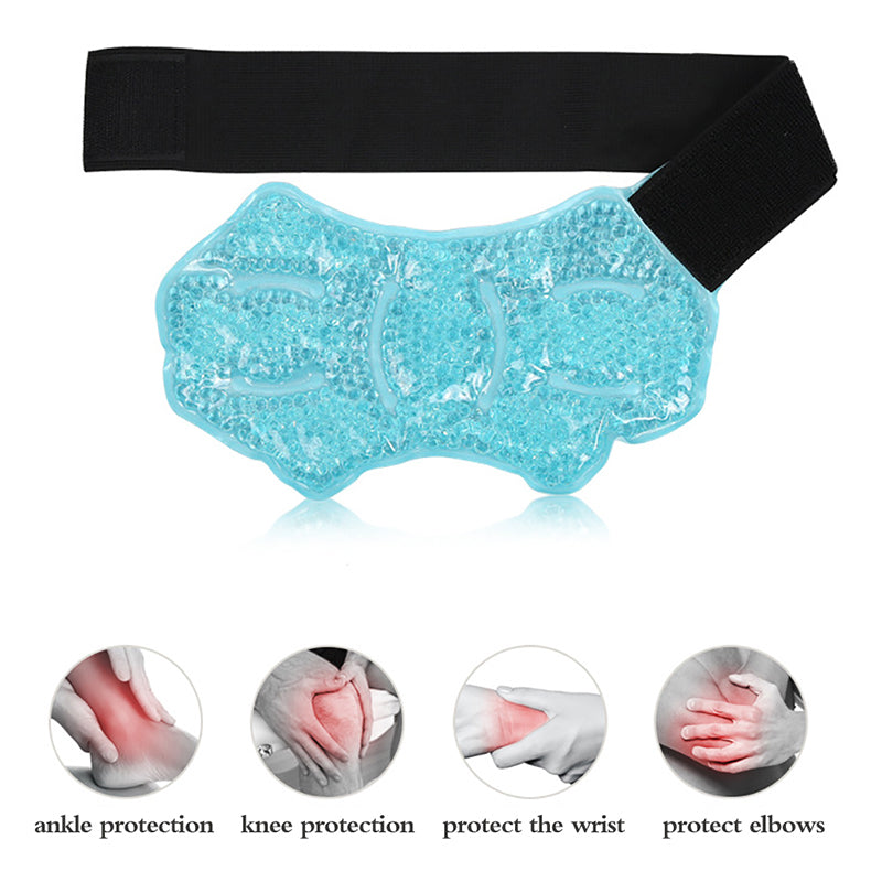 Premium Reusable Ankle Ice Heat Pack for Pain Relief, Hot Cold Compress Gel Wrap for Foot, Knee, Elbow, and Wrist Therapy, 