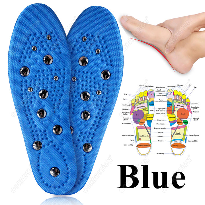 Premium Magnetic Therapy Insoles for Foot Acupressure - Soft Sports Cushion Inserts, Sweat-Absorbing & Deodorant, Unisex 