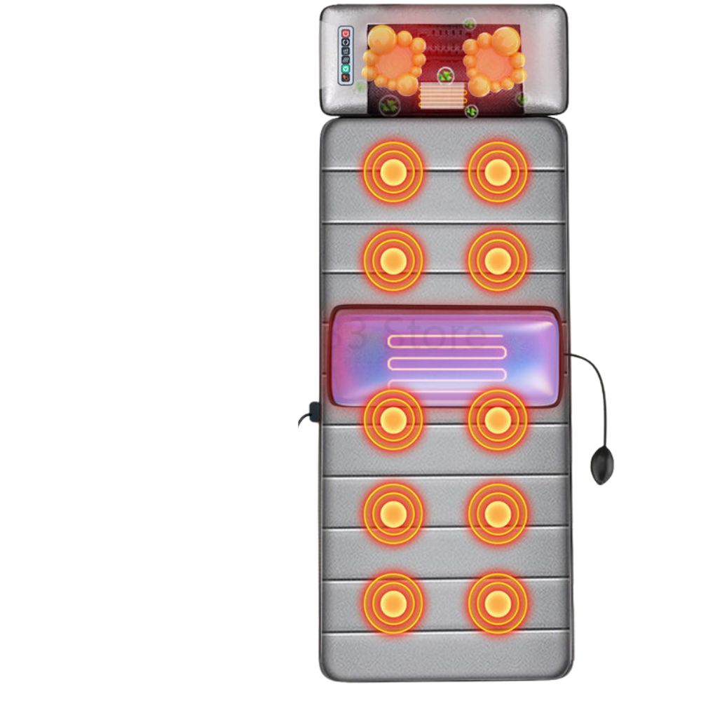 Premium Full Body Electric Massage Mattress with Heating & Vibration – Pain & Stress Relief for Neck, Back, Foot, and Bod