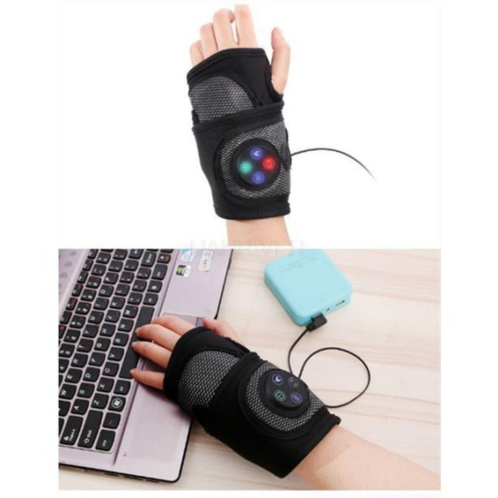 Premium Electric Hand Massager - 3-in-1 Multi-Function Vibration Wristband with Air Compression, Heat, and Kneading for 