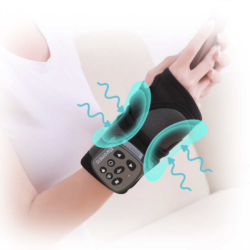 Premium Electric Hand Massager - 3-in-1 Multi-Function Vibration Wristband with Air Compression, Heat, and Kneading for 