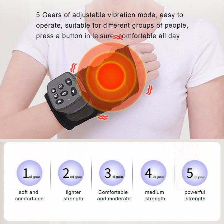 Premium Electric Hand Massager for Pain Relief | 3-in-1 Air Compression, Heat, Vibration | Cordless Massage Machine for