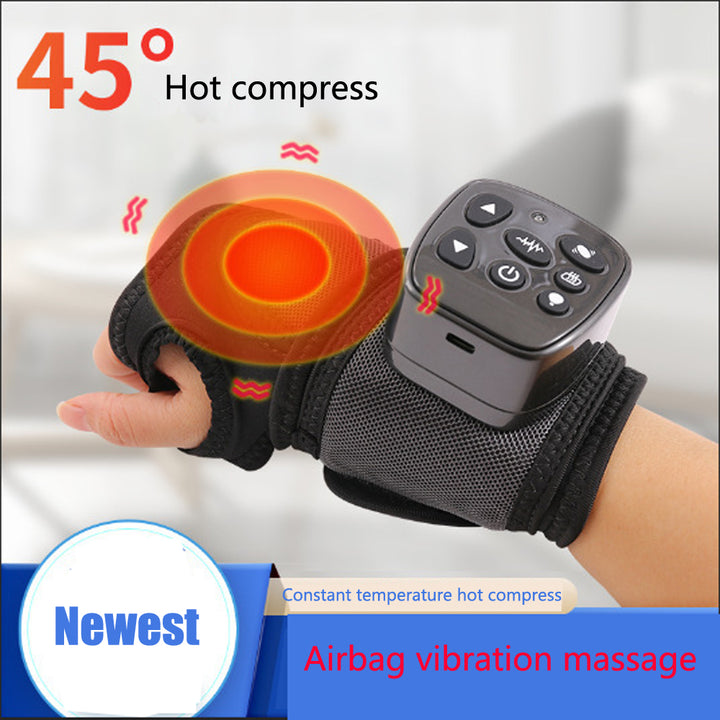 Premium Electric Hand Massager for Pain Relief | 3-in-1 Air Compression, Heat, Vibration | Cordless Massage Machine for