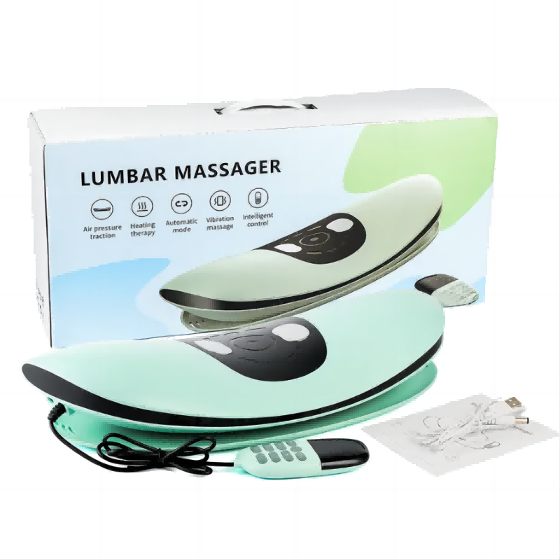 Premium Electric Lumbar Traction Device for Lower Back Pain Relief – Vibration & Thermal Therapy, Ergonomic Design,