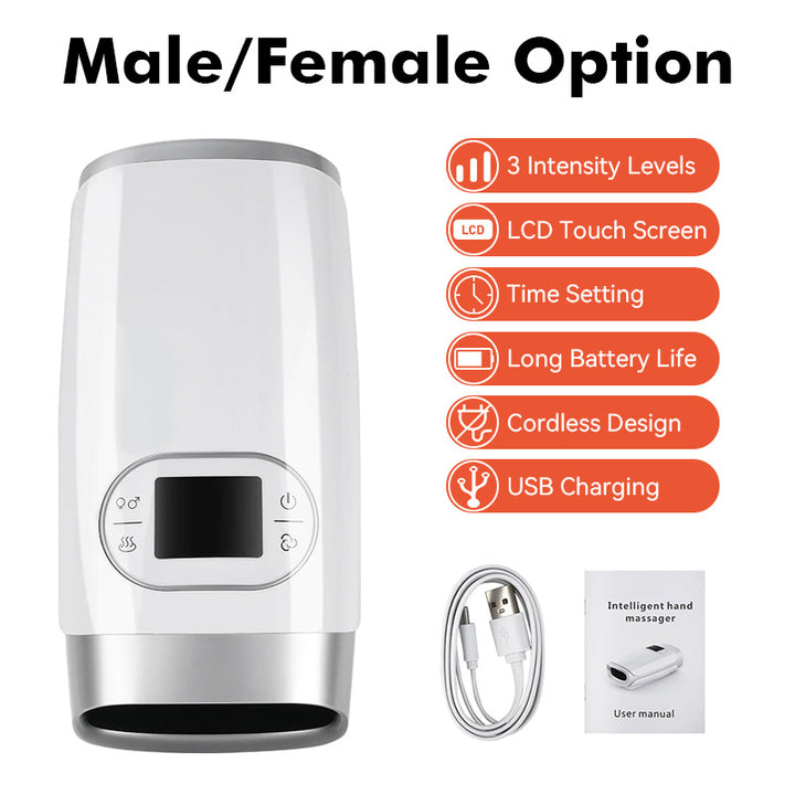 Premium Heated Hand Massager with Air Pressure and Hot Compress for Arthritis Relief, Cold Hand Comfort, and Finger Numbness