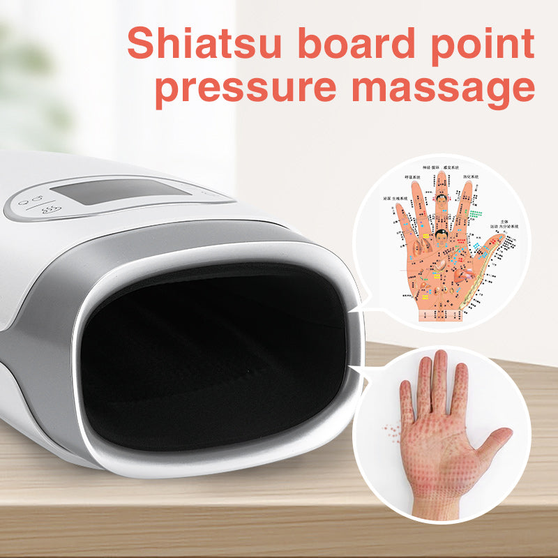 Premium Heated Hand Massager with Air Pressure and Hot Compress for Arthritis Relief, Cold Hand Comfort, and Finger Numbness