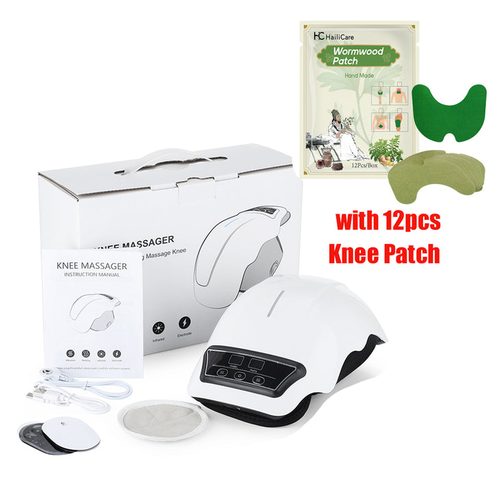 Premium Wireless Heated Knee Massager - Multifunctional Vibration & Hot Compress Therapy, 360° Wrap, Adjustable Temperature 