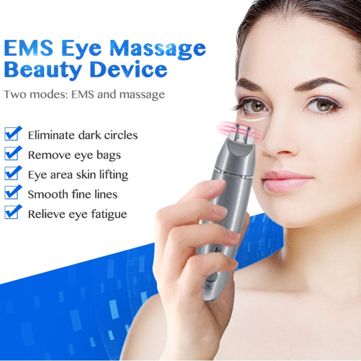 Premium 2 in 1 EMS Eye and Face Vibration Massager – Portable Electric Dark Circle Removal, Anti-Ageing Eye Wrinkle Beauty