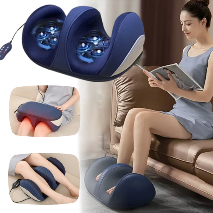 Premium Electric Foot Leg Massager | Deep Tissue Shiatsu Kneading | Heated Roller for Calf Relief | Stress Relief Foot Care 