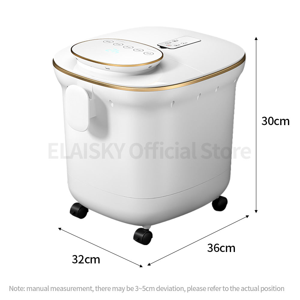 Luxury Foot Spa Bath Massager with Heat & Bubbles, Digital Temperature Control, Motorized Rollers, Adjustable Time Pedicure 