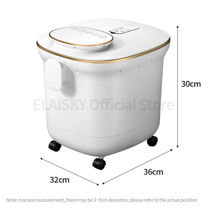 Luxury Foot Spa Bath Massager with Heat & Bubbles, Digital Temperature Control, Motorized Rollers, Adjustable Time Pedicure 