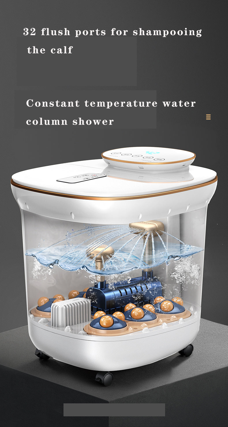 Luxury Foot Spa Bath Massager with Heat & Bubbles, Digital Temperature Control, Motorized Rollers, Adjustable Time Pedicure 