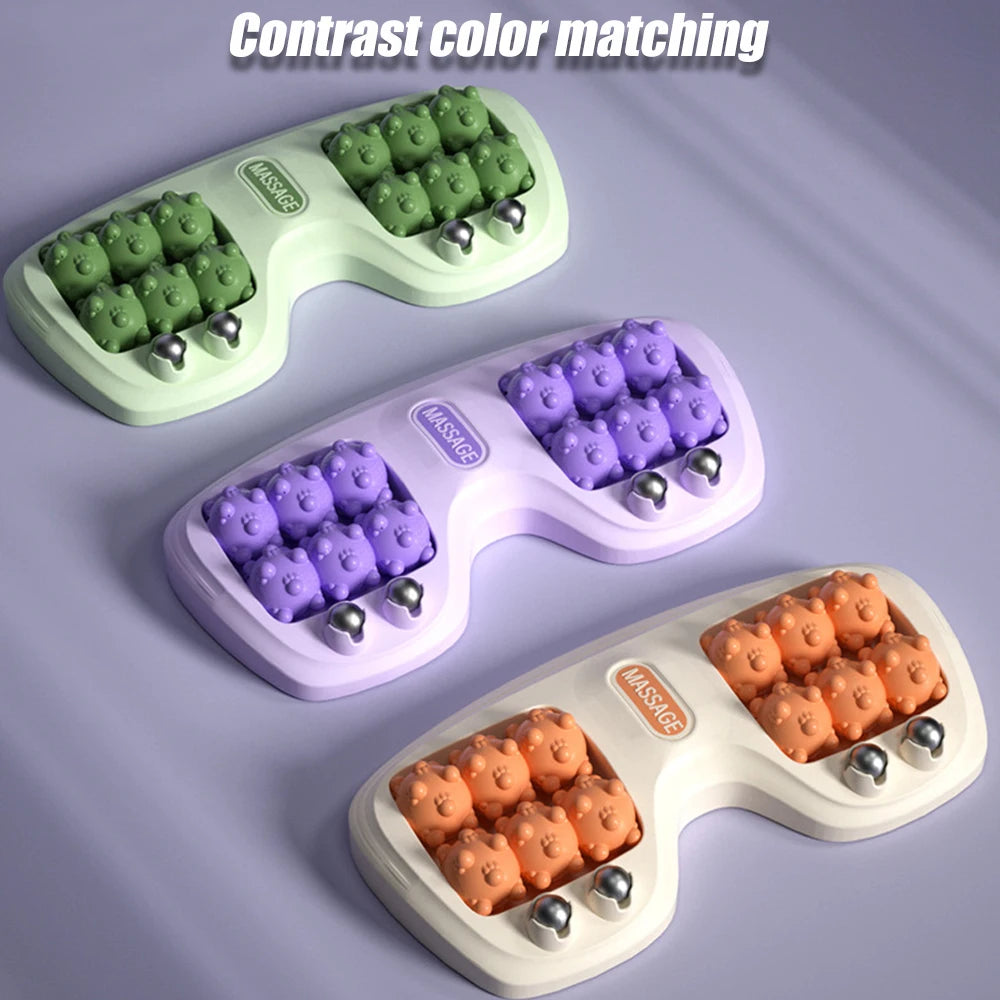 Premium Dual Foot Massager Roller for Plantar Fasciitis Relief, Deep Heel & Arch Pain, Stress Relief & Relaxation, Portable 