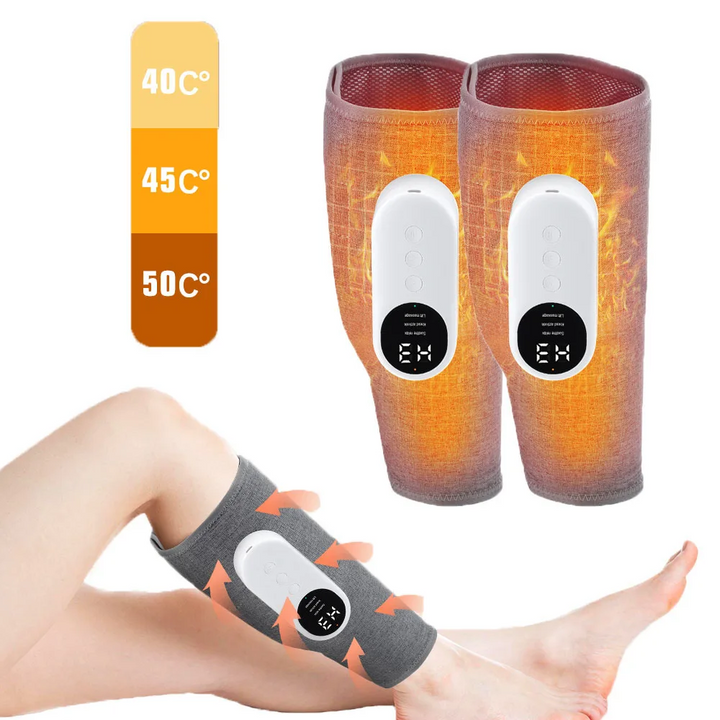 Premium Electric Leg Massager - 360° Air Compression Calf & Thigh Massager with Heat, Three Massage Modes, and Long-Lasting 