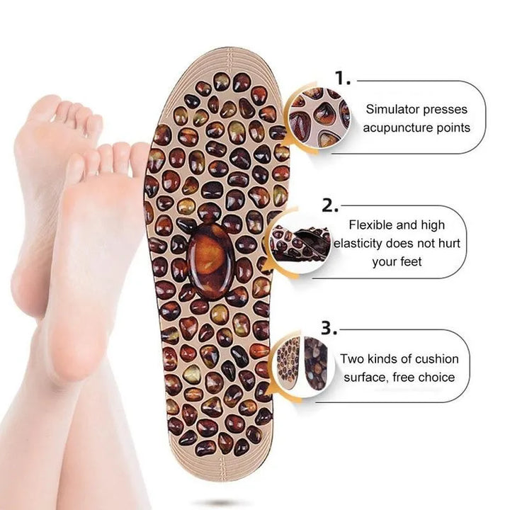 Premium Magnetic Massage Insoles for Foot Acupressure, Slimming Shoe Pads for Weight Loss in Men and Women, High-Quality 