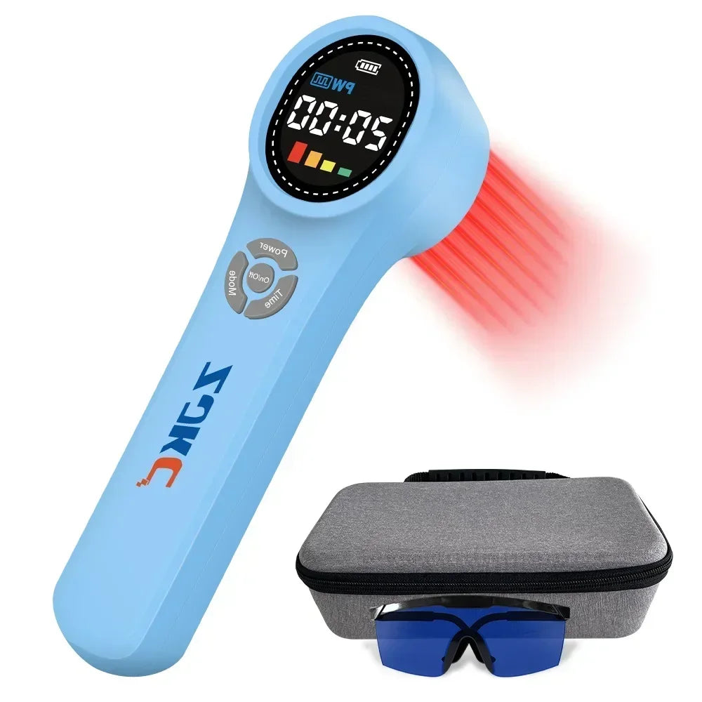 Premium Cold Laser Therapy Device for Pain Relief | 4x808nm & 16x650nm Infrared Light Therapy | Handheld Massager for 