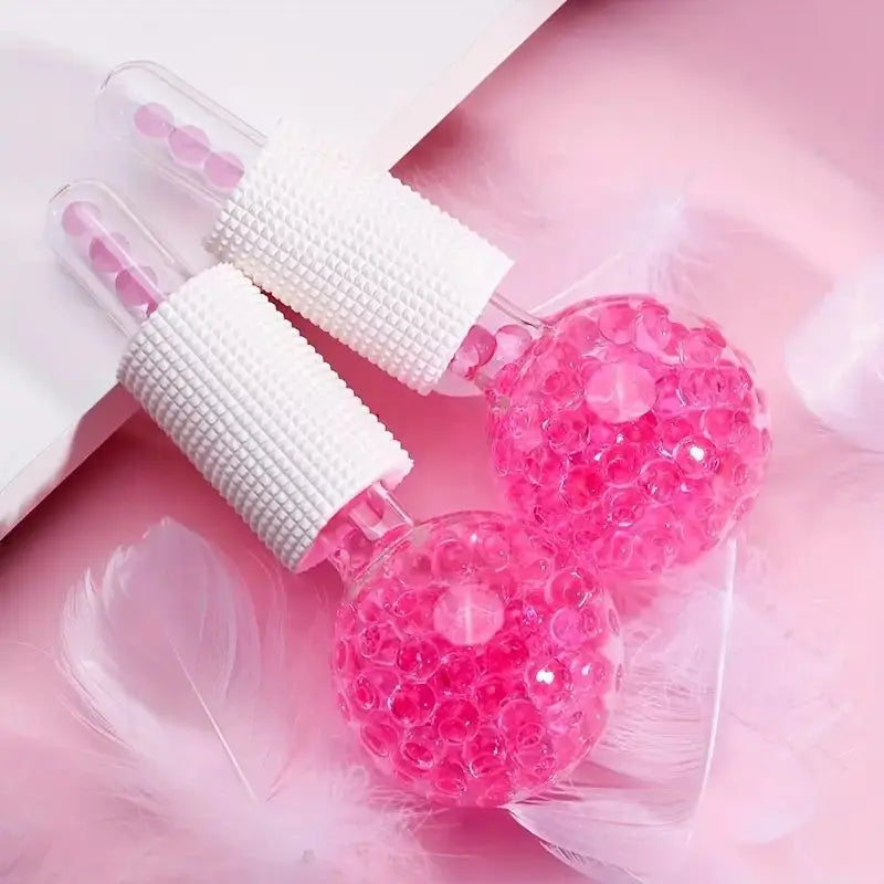 Premium 2Pcs Ice Globes for Facials – Cooling Face and Eye Massager, Facial Roller for Puffiness and Redness Reduction, Non