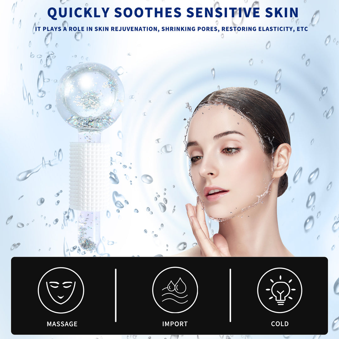 Premium 2Pcs Ice Globes for Facials – Cooling Face and Eye Massager, Facial Roller for Puffiness and Redness Reduction, Non