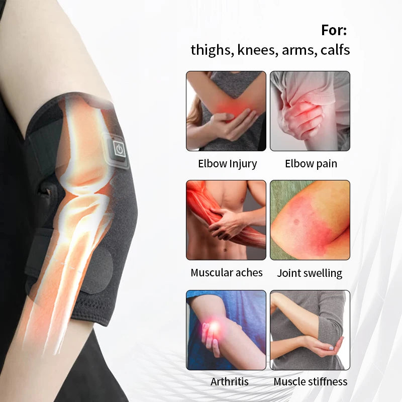 Premium USB Elbow Heating Pad for Arthritis Pain Relief - Thermal Therapy Massager with Adjustable Temperature (40-50°C) for 