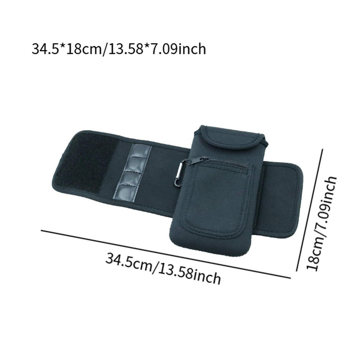 Premium Gym Magnetic Phone Bag – Anti-Slip Sleeve Pouch for 18-40 oz Water Bottle with Pockets for Keys, Cards, Headphones